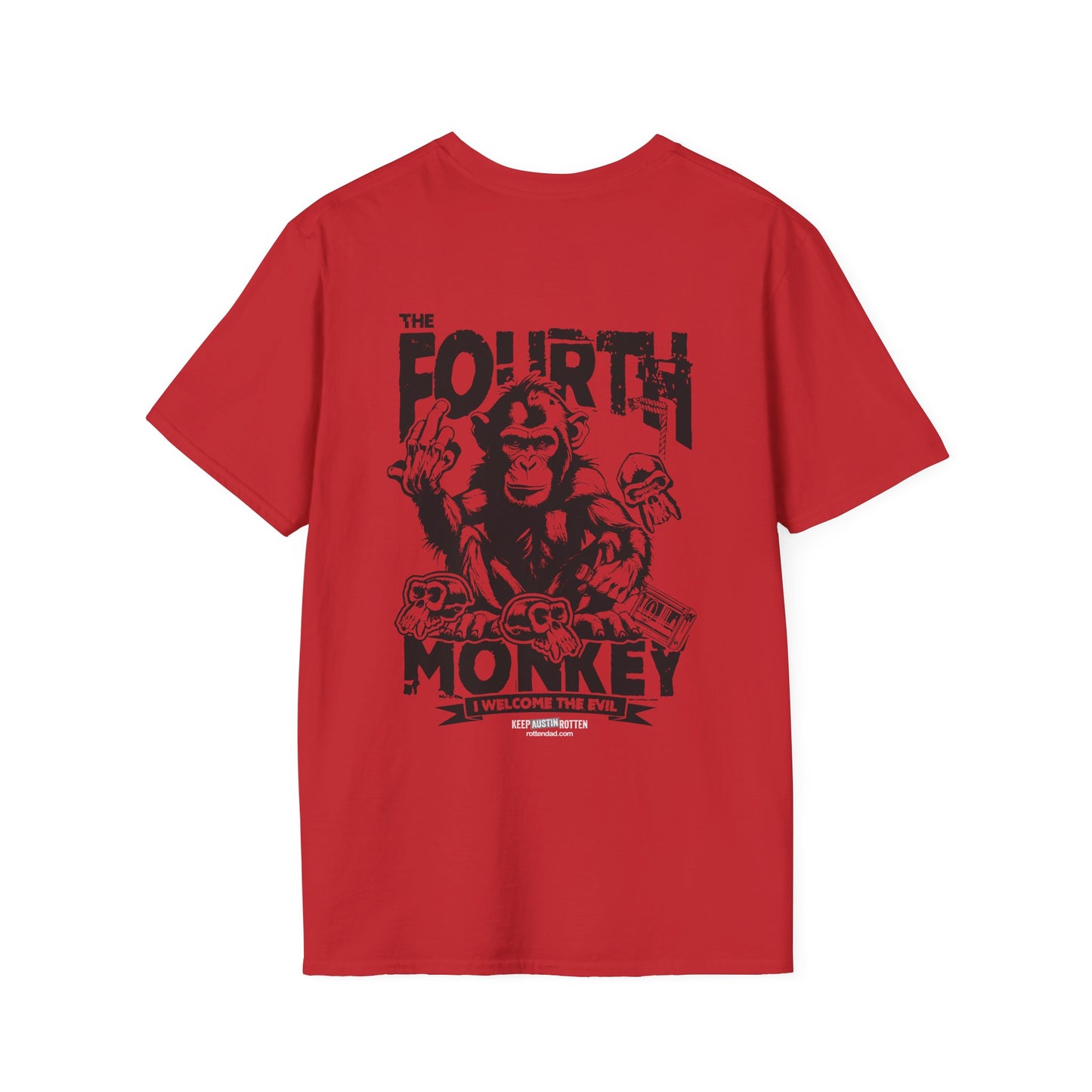 The 4th Monkey - Austin Edition - Front & Back Print - T-Shirt