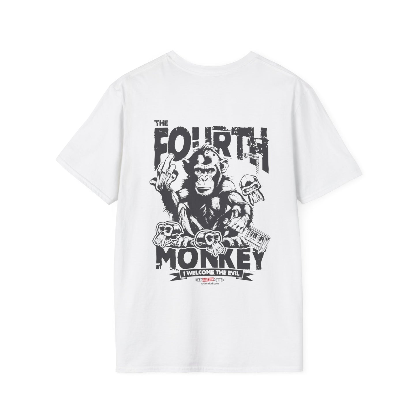 The 4th Monkey - Austin Edition - Front & Back Print - T-Shirt