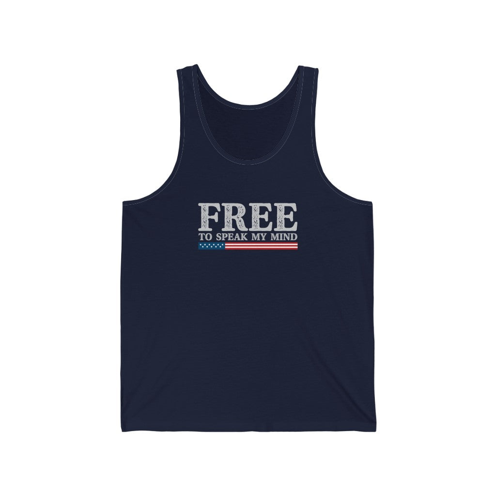 FREE to speak my mind - Unisex Jersey Tank