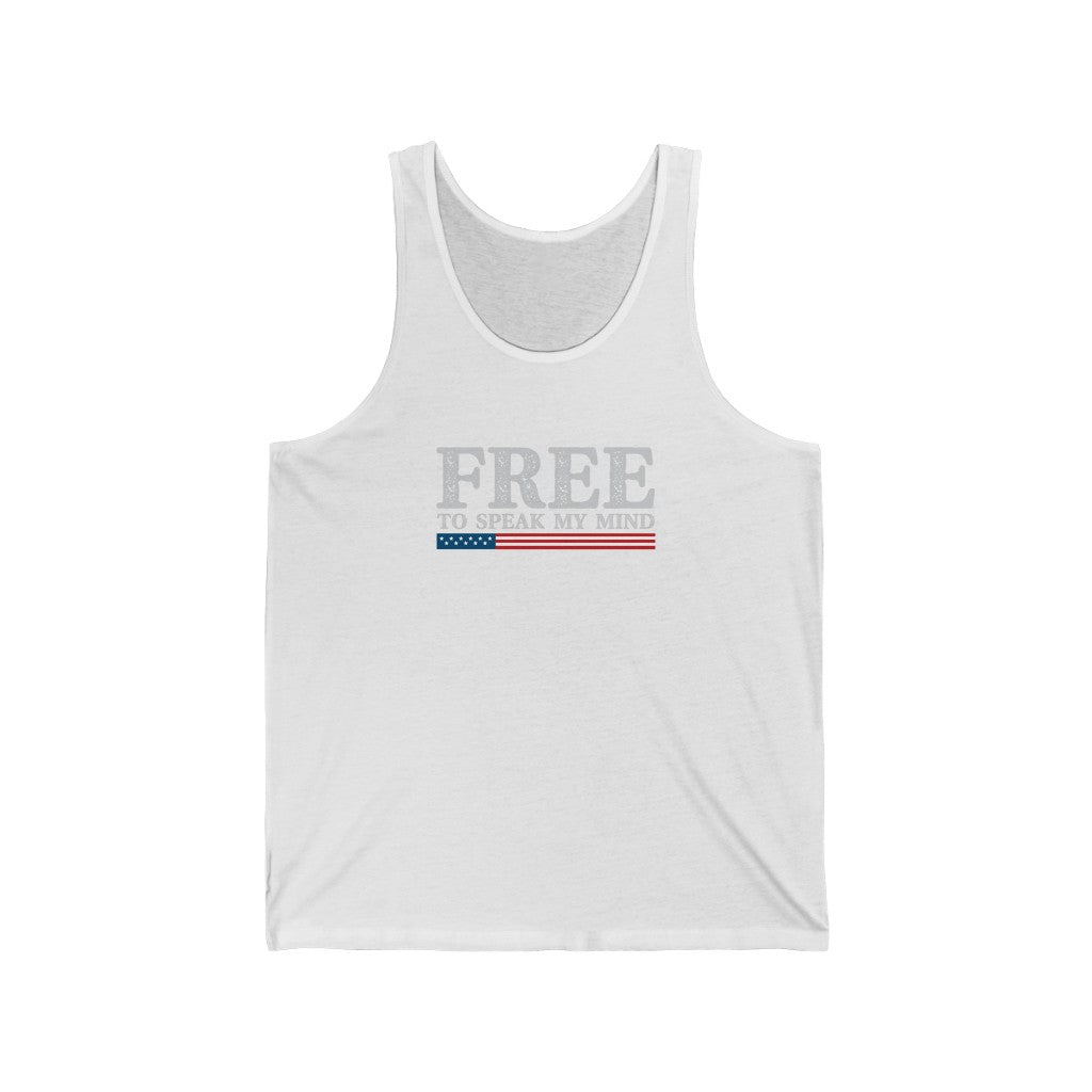 FREE to speak my mind - Unisex Jersey Tank