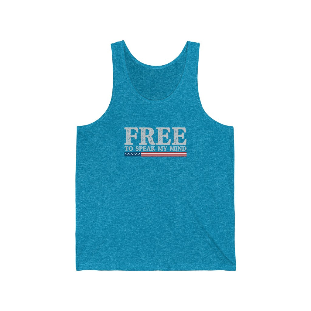 FREE to speak my mind - Unisex Jersey Tank
