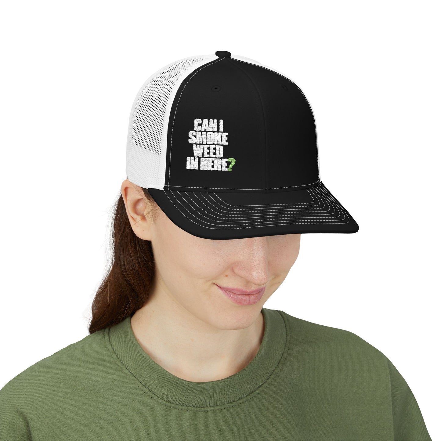 Can I Smoke Weed In Here? - Snapback Trucker Cap