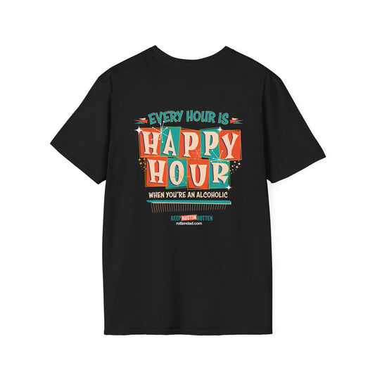 Happy Hour - Austin Edition - Front & Back Printed T-Shirt