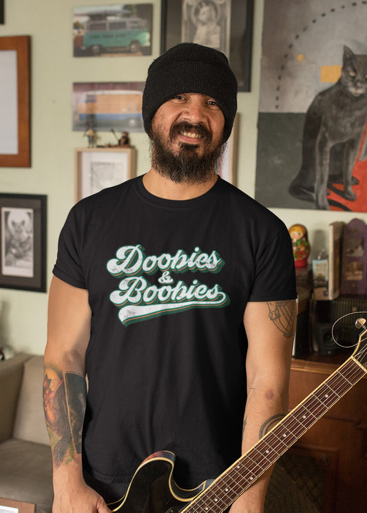 Doobies & Boobies (Pre-distressed) - T-shirt