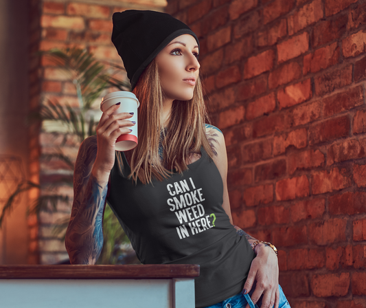 Can I Smoke Weed In Here? - Unisex Jersey Tank