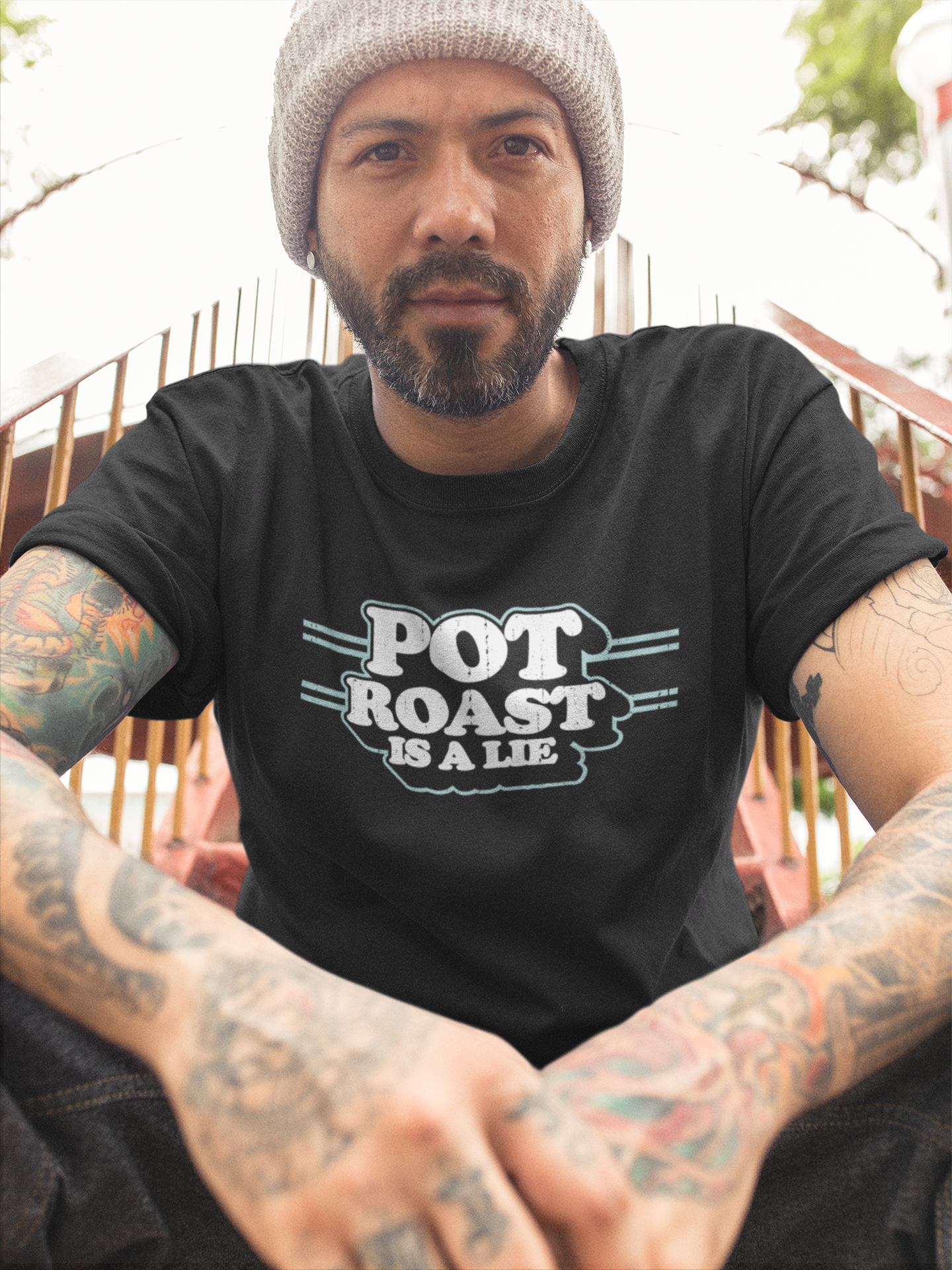 Pot Roast Is A Lie - (Pre-distressed) - T-Shirt
