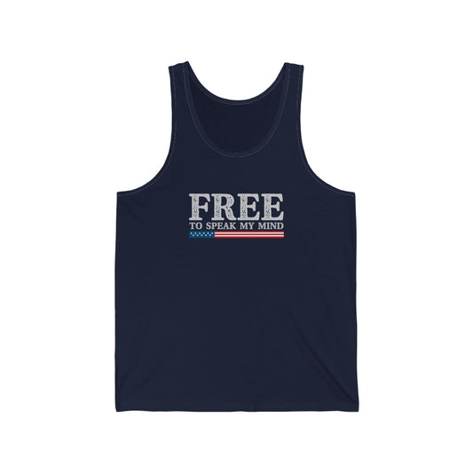 FREE to speak my mind - Unisex Jersey Tank