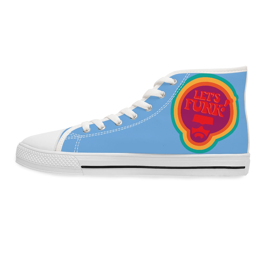 Let's Funk [Blue] - Women's High Top Sneakers