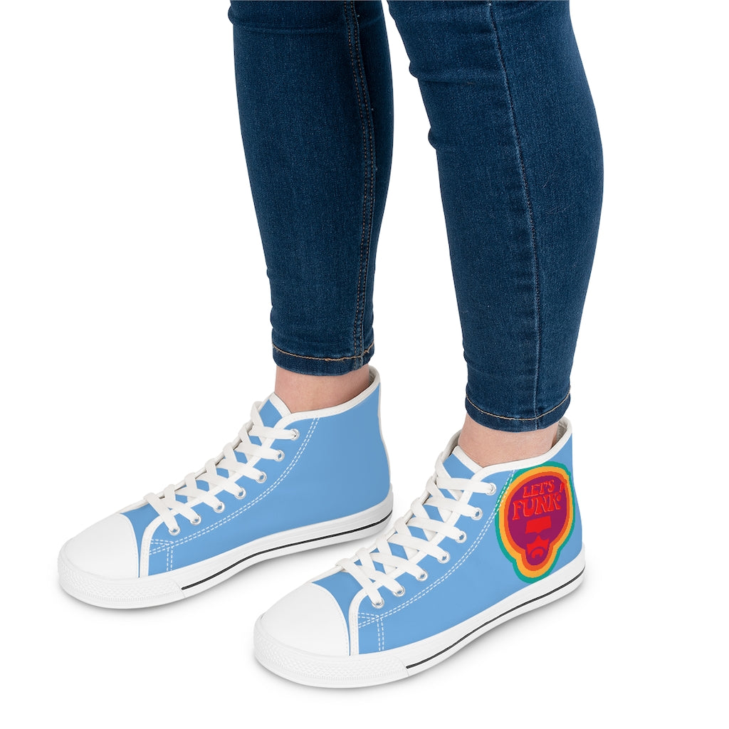 Let's Funk [Blue] - Women's High Top Sneakers