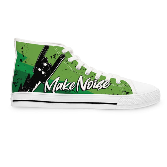 MAKE NOISE  [Green] - Women's High Top Sneakers