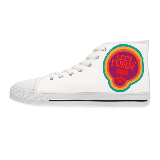 Let's Funk [White] - Women's High Top Sneakers