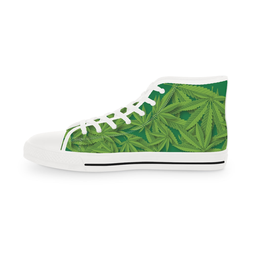 Weed [Green] - Men's High Top Sneakers