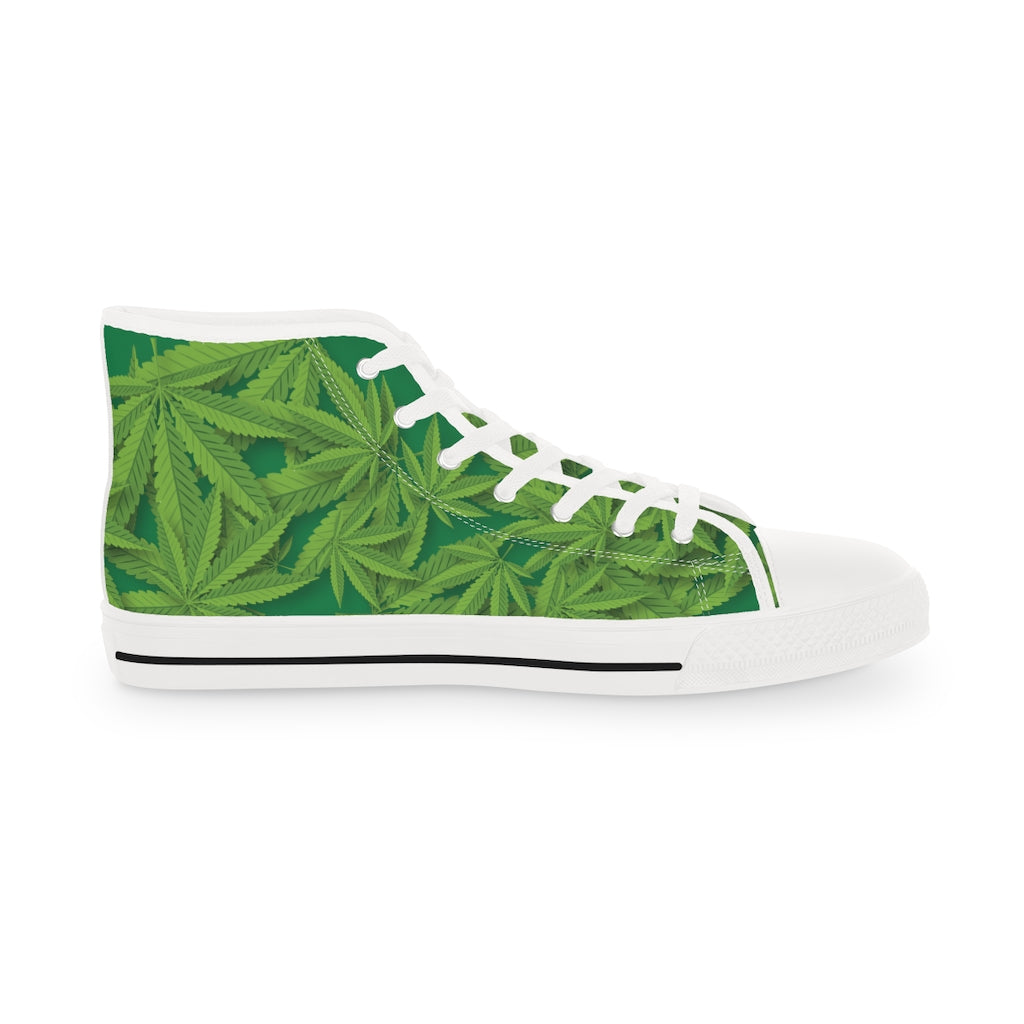 Weed [Green] - Men's High Top Sneakers