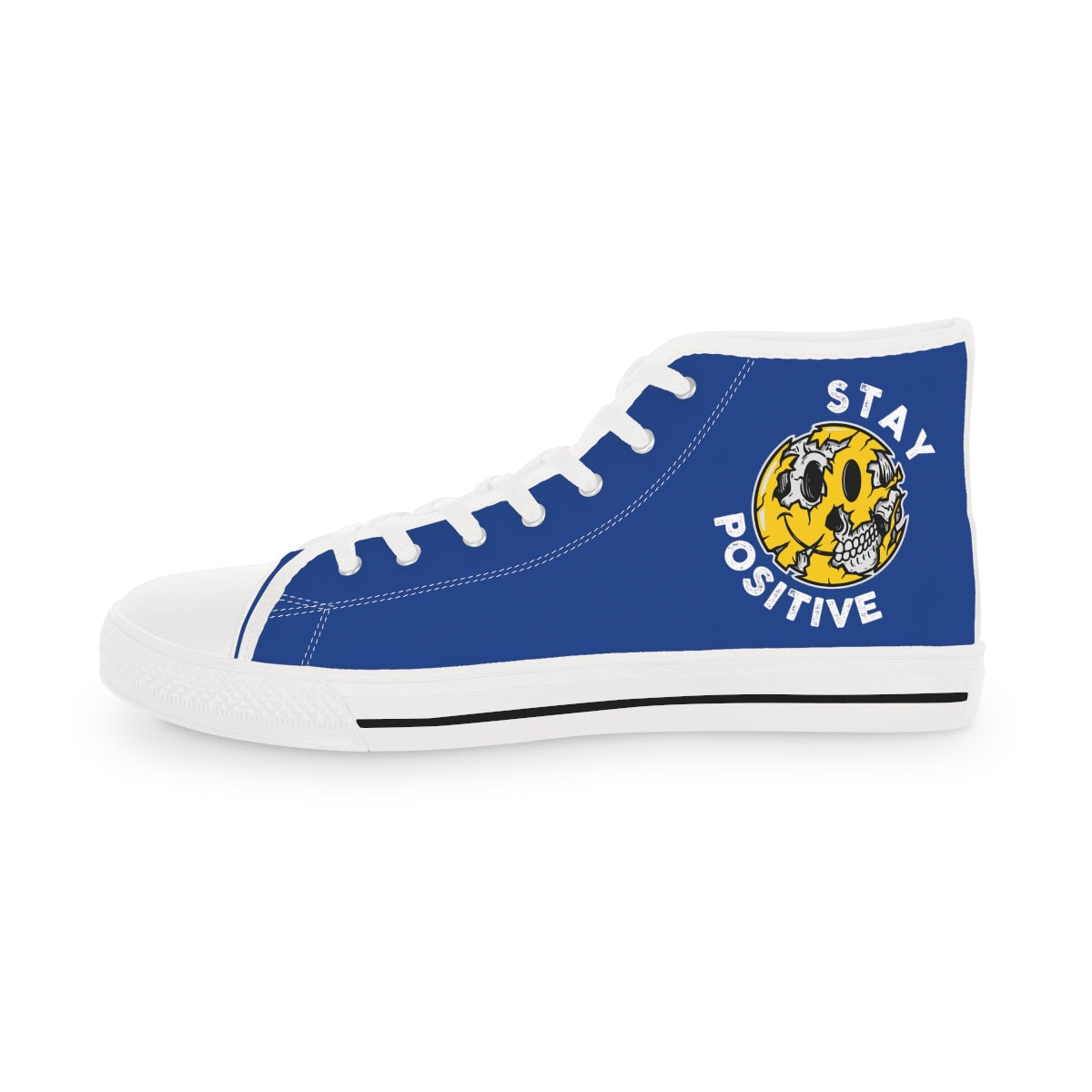 Stay Positive [Blue] - Men's High Top Sneakers