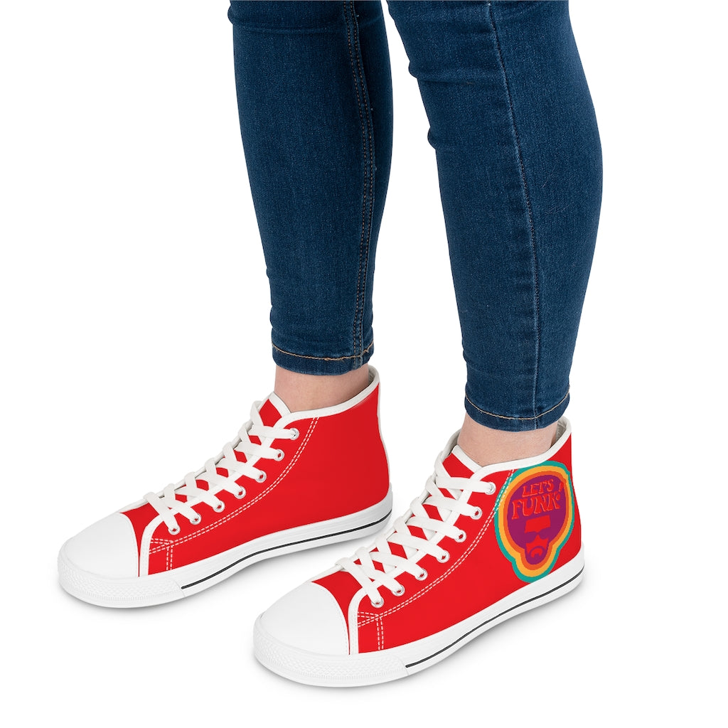 Let's Funk [Red] - Women's High Top Sneakers