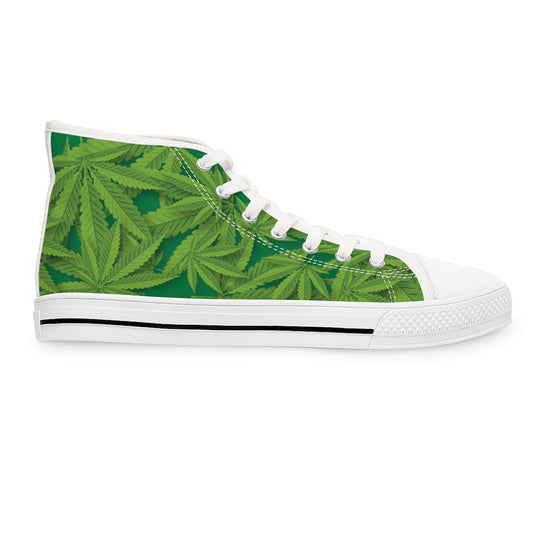 Weed [Green] - Women's High Top Sneakers