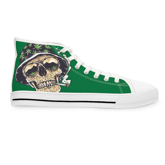 Sweet Leaf [Green] - Women's High Top Sneakers