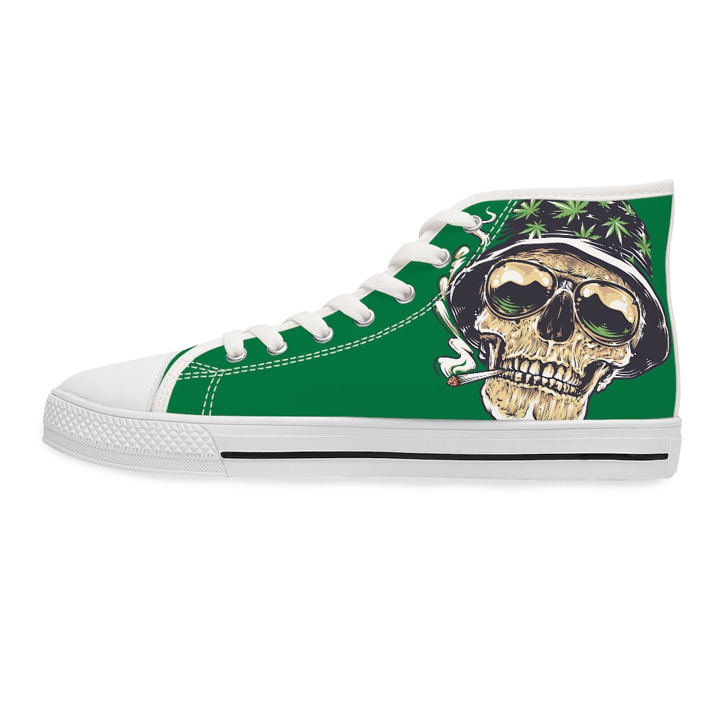 Sweet Leaf [Green] - Women's High Top Sneakers