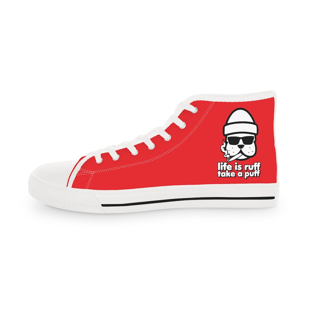 Life Is Ruff [Red] - Men's High Top Sneakers