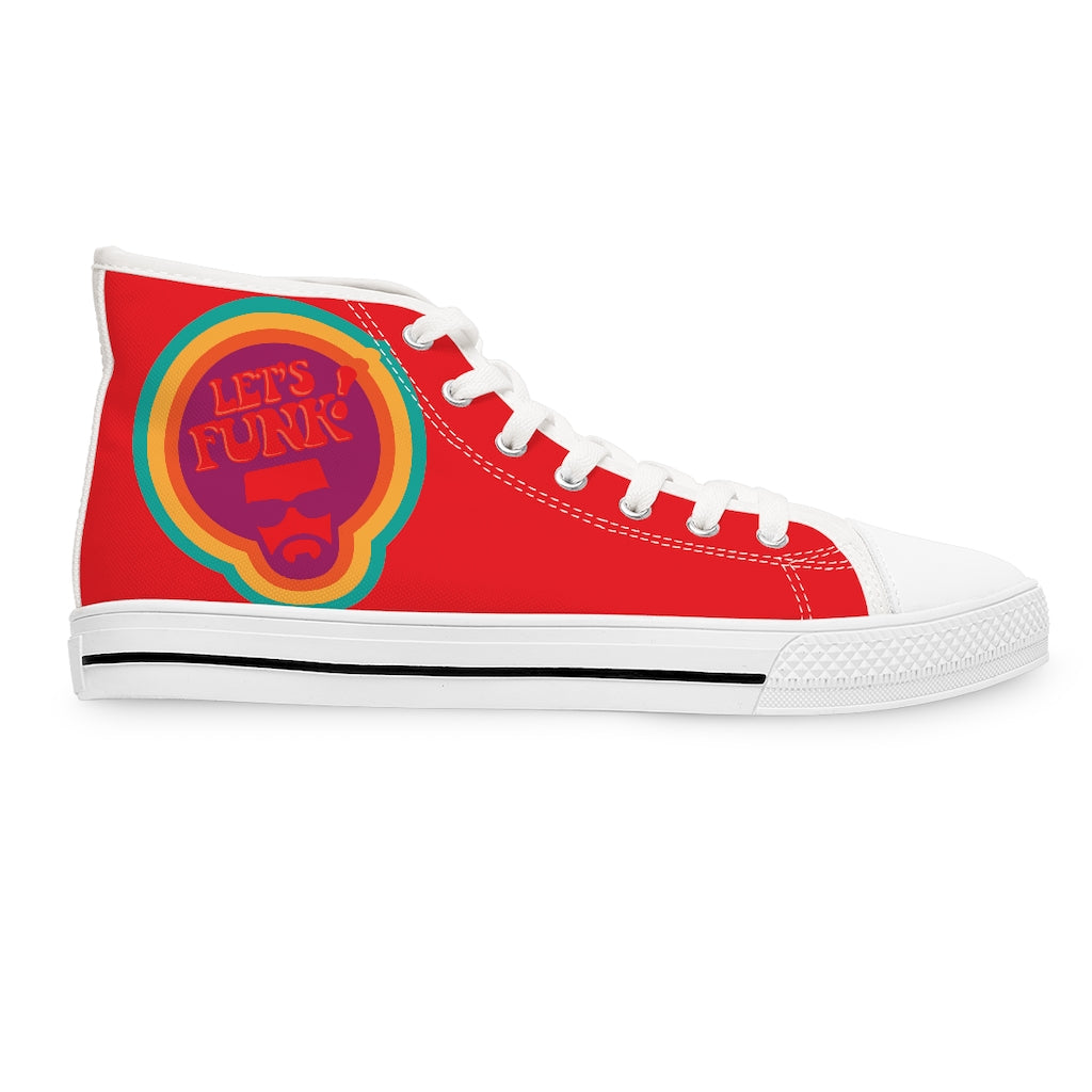 Let's Funk [Red] - Women's High Top Sneakers