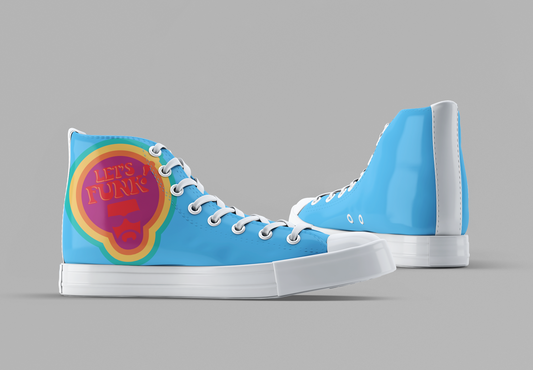 Let's Funk [Blue] - Women's High Top Sneakers