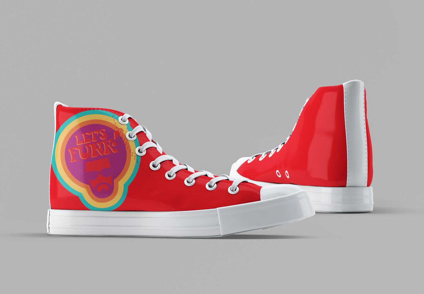 Let's Funk [Red] - Women's High Top Sneakers