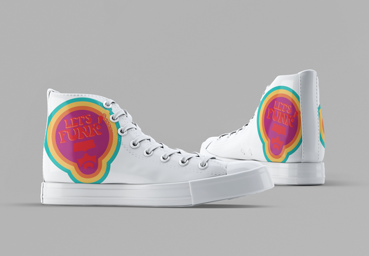 Let's Funk [White] - Women's High Top Sneakers