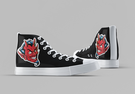 Satan [Black] - Women's High Top Sneakers