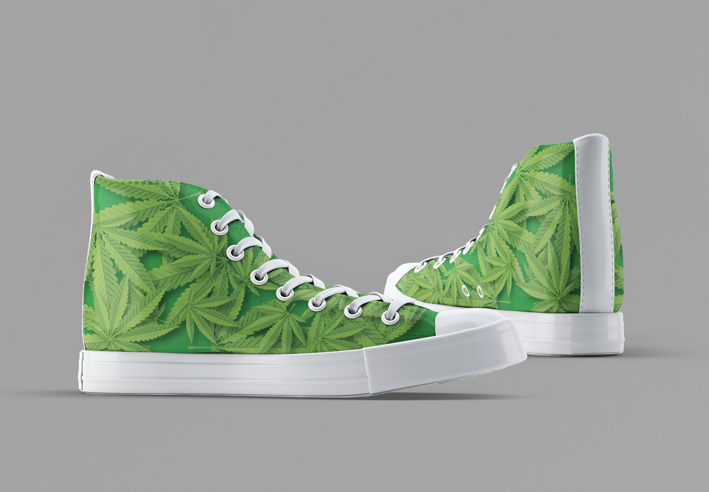 Weed [Green] - Women's High Top Sneakers